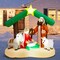 Costway 6.7FT Christmas Inflatable Nativity Scene w/ LEDs & Built-in Air Blower